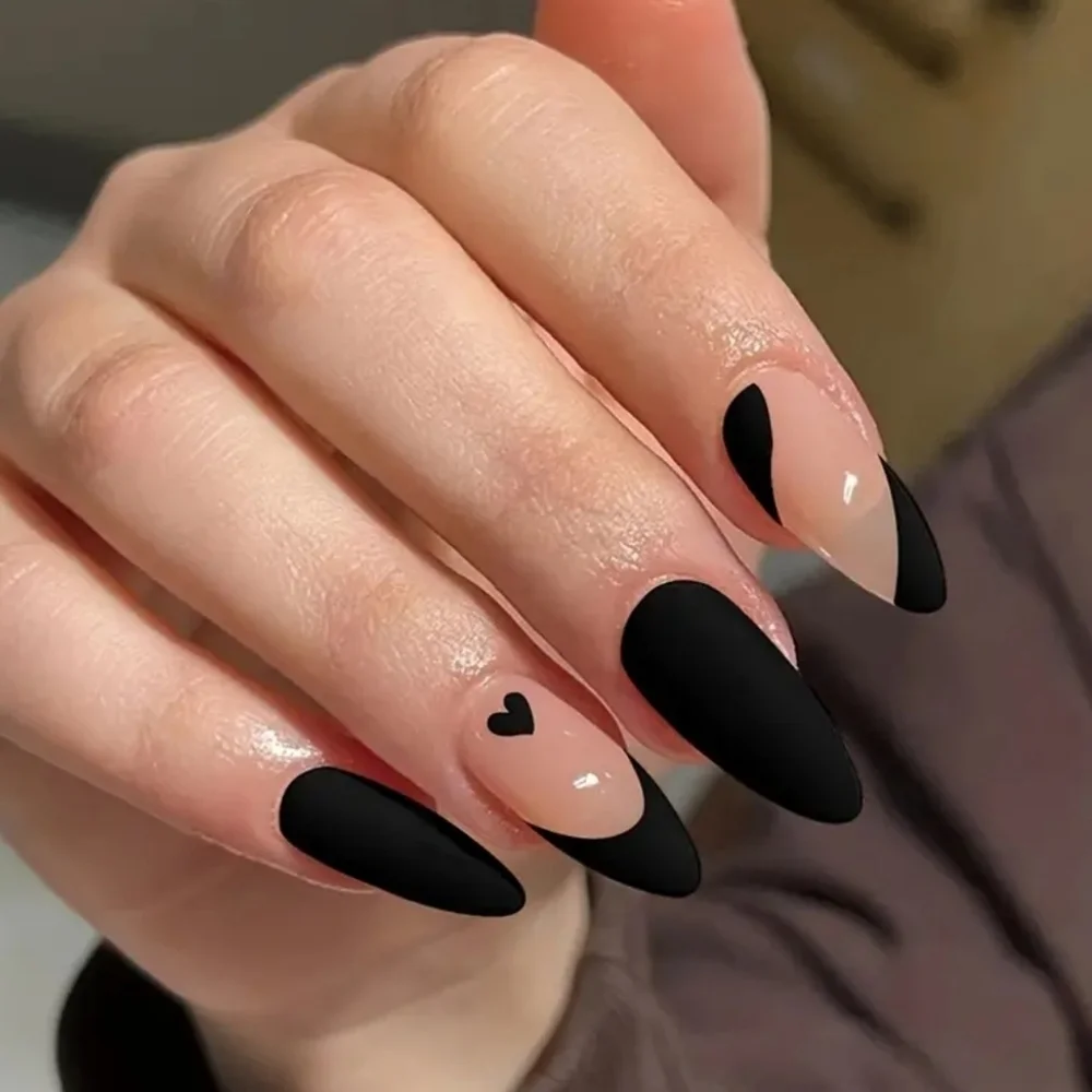24 Pieces Glossy Fake Press On Nails